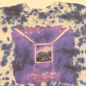 Fall Out Boy Shirt Unisex Small Tie Dye T-Shirt Mania Alternative Rock Band
